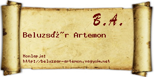 Beluzsár Artemon névjegykártya